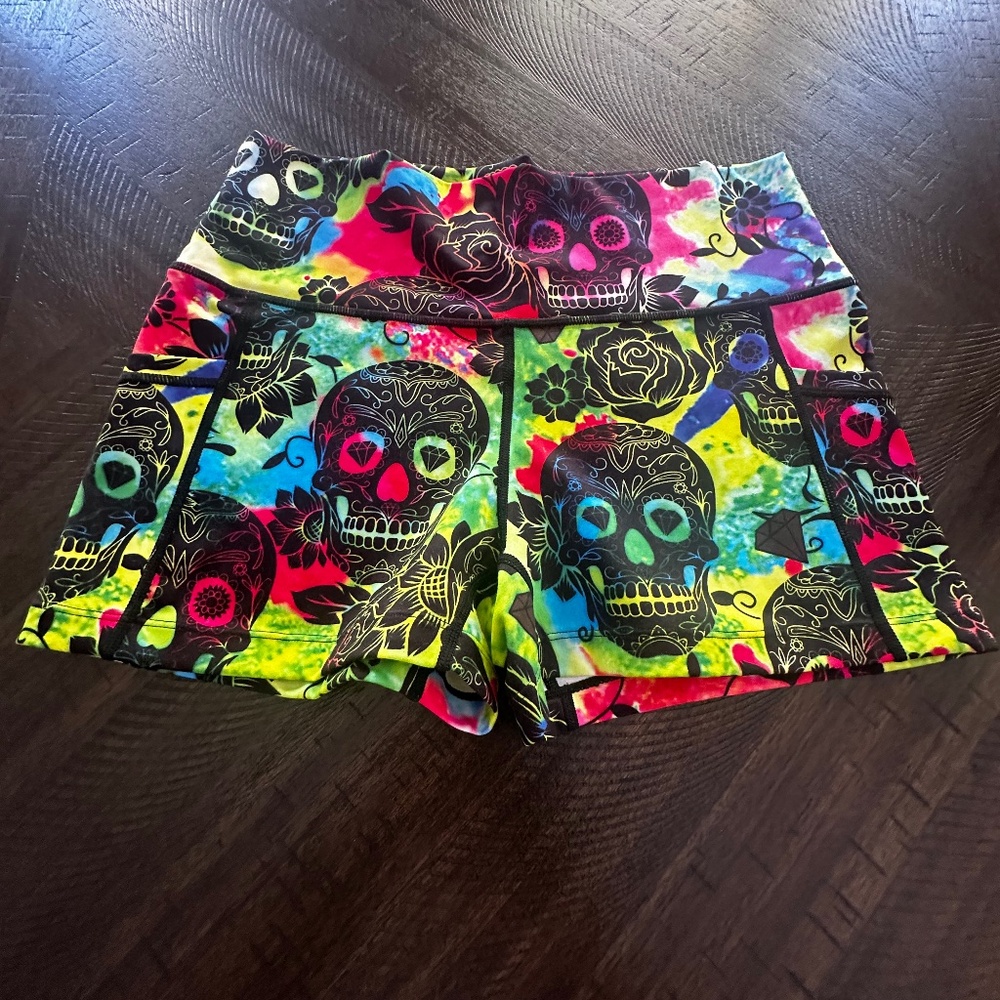 CVG Tie-Dye Skull Shorts